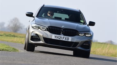 BMW 300e Touring long term test - front cornering